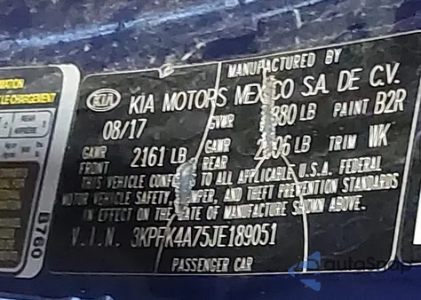 2018 Kia Forte Lx from USA, damaged, VIN 3KPFK4A75JE189051